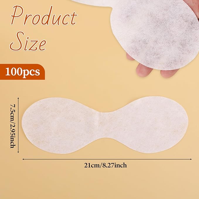 100 Sheets Eye Covers for Facials Disposable Eye Masks Non-woven Cotton Eye Pads Spa Eye Masks Eye Care Patches Paper Paper Beauty Sheets for Facial Treatments, Skincare Spa, Home Beauty Wet Compress