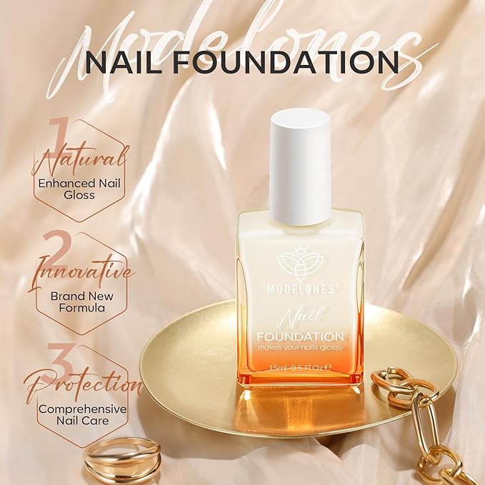 modelones Nail Strengthener, Milky White Nail Natural Concealer Foundation Polish Air Dry Nail Growth Polish for Damaged Nails Imperfection Masking Gifts for Women 15ml
