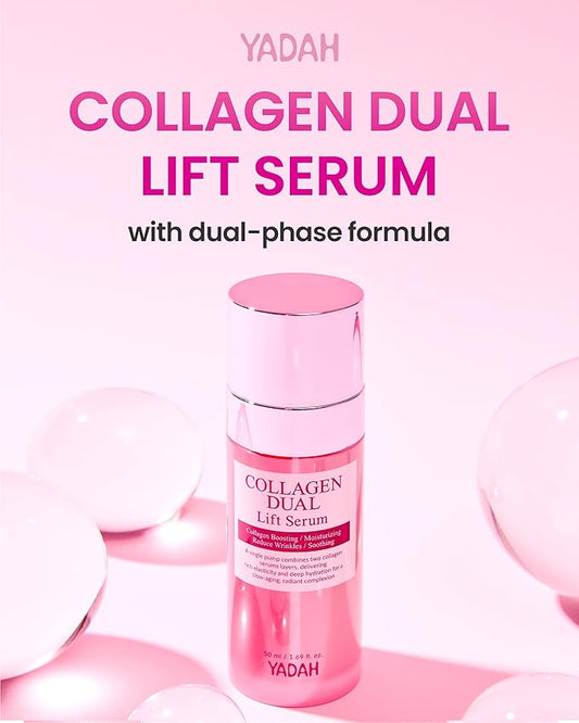 YADAH Collagen Dual Lift Serum 1.69 fl oz - Triple Collagen Firming Serum with Instant Lifting Deep Hydration.Hyaluronic acid,Spilanthol