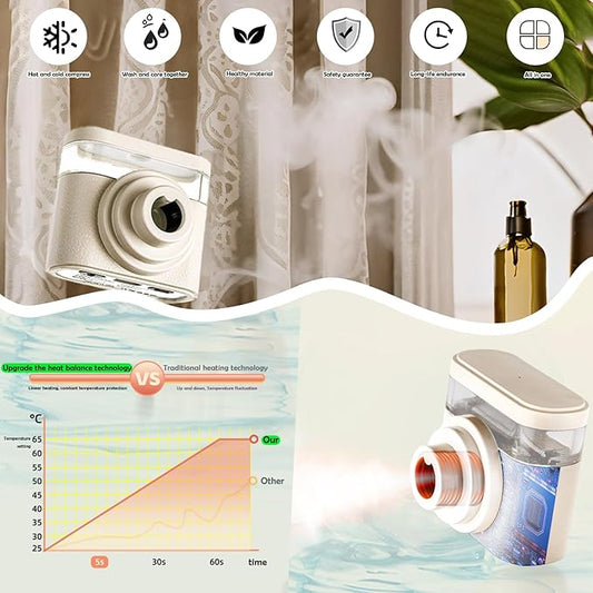 Relief Dry Eyes Spray Eye Heated Nano Mist Sprayer Portable Warm Compress Eyes Mister for Eyelid,Eye Skin SPA Eye Steam and Stye Mini Eye Drops Tool