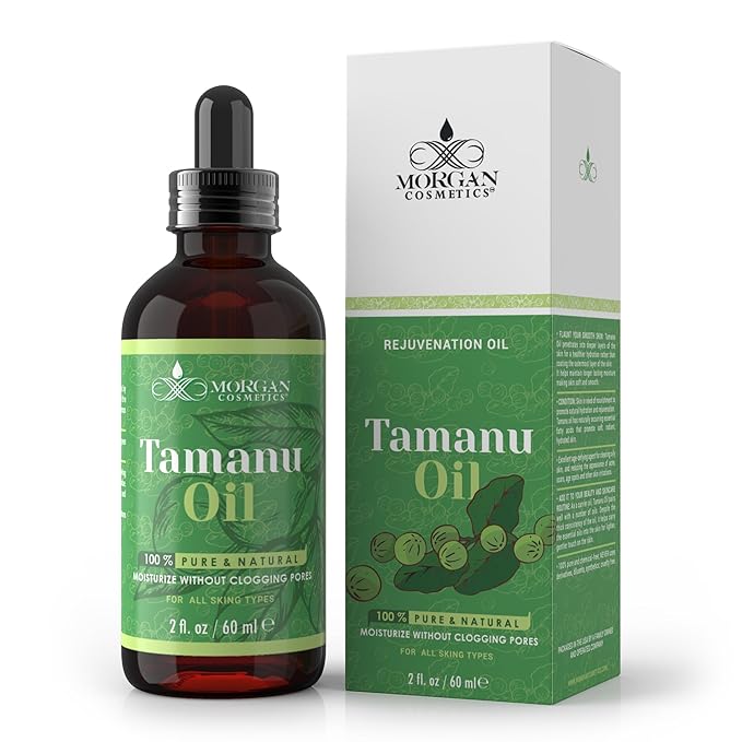 Morgan Cosmetics 100% Pure Tamanu Oil, Cold Pressed, USDA Certified Organic, 2 fl oz