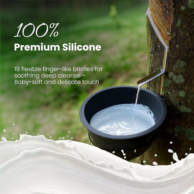 AIMIKE Scalp Massager Shampoo Brush, 100% Soft Silicone Scalp Scrubber, Scalp Exfoliator Brush for Dandruff Removal, Scalp Massager for Hair Growth, Wet Dry Hair Massager Shampoo Brush, Oatmeal