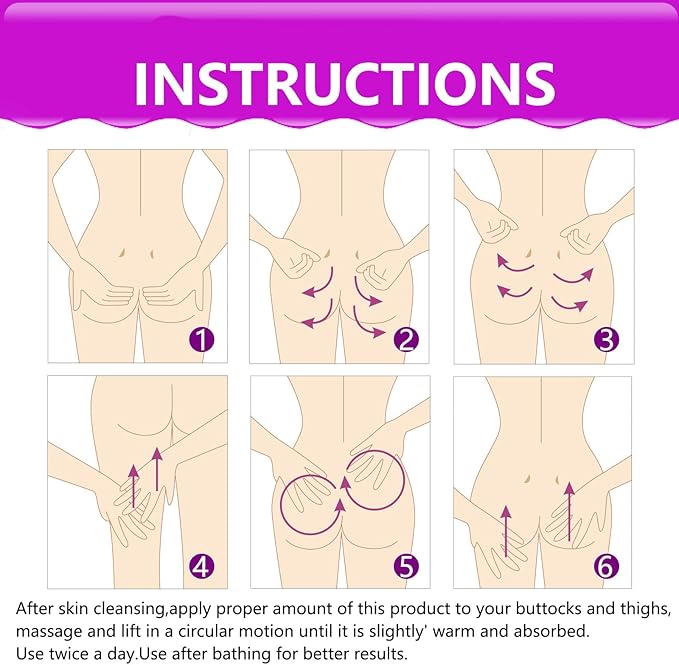 Safudan Hip Plump Up Oil,Firming Body Oil, Natural Herbal Hip Lift Buttock Massage Oil, Butt Firming Enhancement Essential Oil for Women, Firming & Lifting Fast (3 PCS)