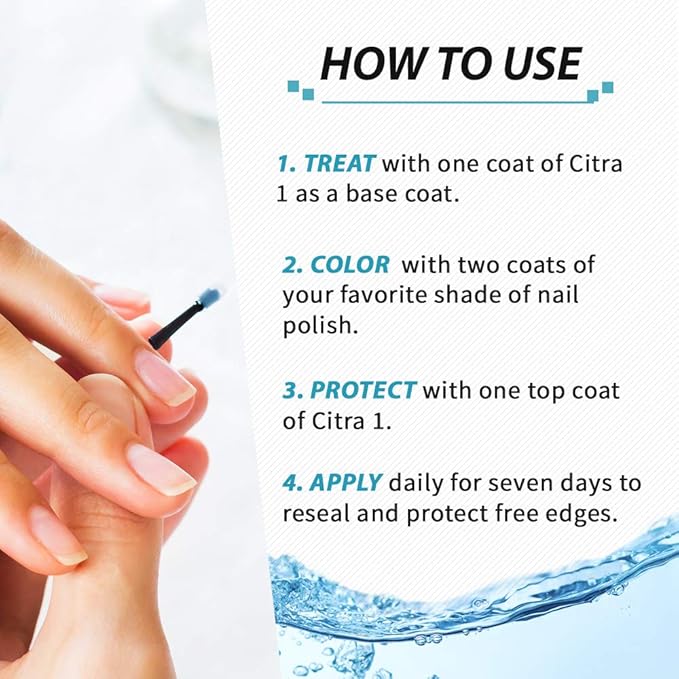 Nail Tek CITRA1 Nail Strengthener, Ideal for Strong, Healthy Nails, Daily Nail Treatment, 0.47 fl oz, 1-Pack