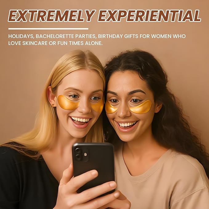 40 Pcs Lip Masks & Under Eye Masks, 24K Gold Gel Crystal Collagen Under Eye Patches for Puffy Eyes and Dark Circles, Effectively Moisturizing the Lip & Eye Skin, Reducing Wrinkles & Fine Lines