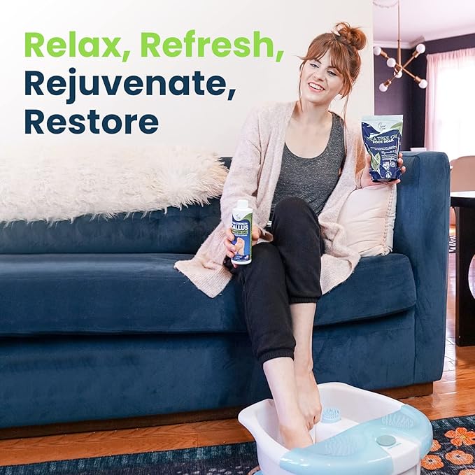 Tea Tree Foot Soak & Callus Remover Gel Kit - Extra Strength Callus Remover Gel & Foot Soak With Epsom Salts For Calluses, Dry Cracked Heels, Toenail - Pedicure for Tired Feet
