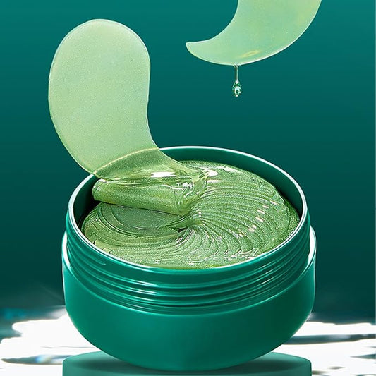 Under Eye Mask, Under Eye Patches, 60 Pcs Moisturizing and Improving Eye Skin Dryness, Nourishing Eye Care Mask for Dark Circles and Puffiness (Centella green)