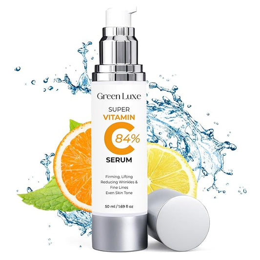 Super Vitamin C Serum for Women Mature Skin- Hydrating Anti-Aging with Vitamin C Caffeine - Facial Skin Care Over 50 60 70, Firming, Lifting, Smoothing 1.69 fl oz