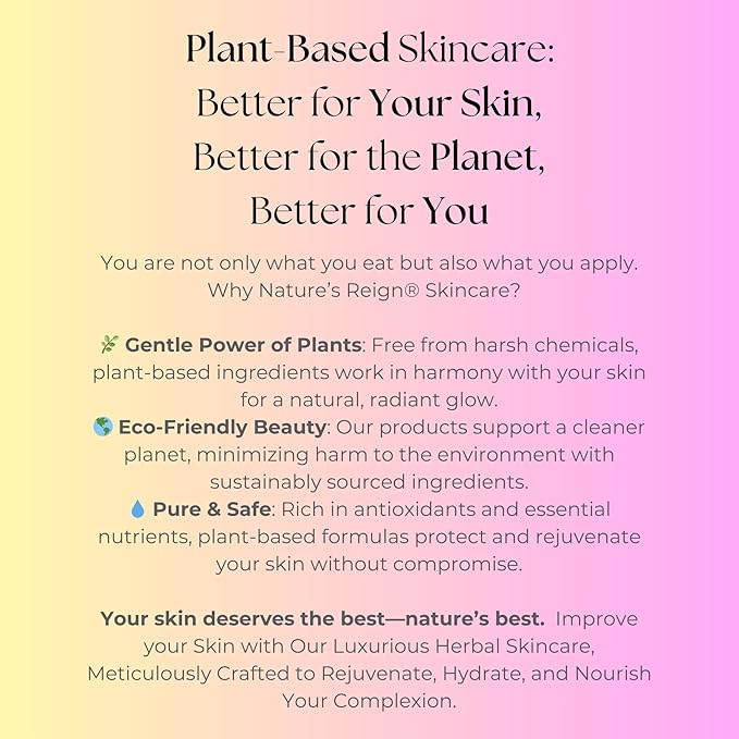 Nature's Reign Halo Glow Serum | Non-Oily Illuminating Serum with Rose Water & Snow Mushroom Extract | Natural Ingredients that Feed & Support Skin Barrier | Luxury Korean Clean Beauty 1 fl oz