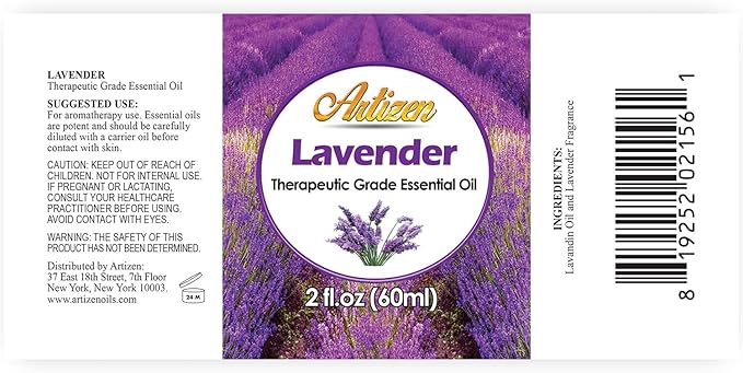 Artizen 2oz Oils - Lavender Essential Oil - 2 Fluid Ounces