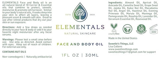 Elementals Face and Body Oil