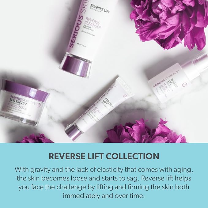 Serious Skincare Reverse Lift Supportive Cleansing Balm – Facial Cleanser for Mature -Thinning - Fragile Skin - Carrot Root Extract - 12 oz.