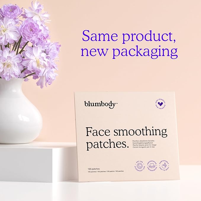 BLUMBODY Face & Forehead Wrinkle Patches - Anti Wrinkle Facial Patches to Smooth Eye, Mouth, Forehead Wrinkles - Non-Silicone Face Tape for Fine Wrinkles between Eyes & Face - Patches (30 day supply)