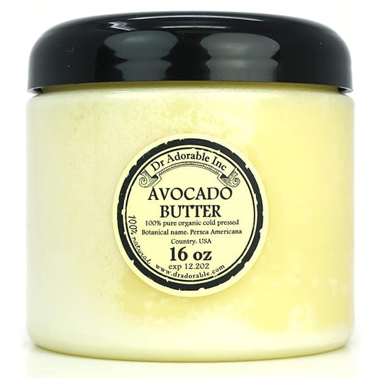 Dr Adorable - 16 oz - Avocado Butter - Refined Pure Natural Organic Raw
