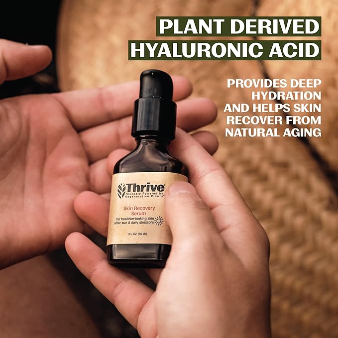 Thrive Natural Bakuchiol Serum for Face - Healthier Retinol Alternative with Hyaluronic Acid - Collagen Boosting Face Serum for Brighter and Firmer Skin - Vegan, Made in USA