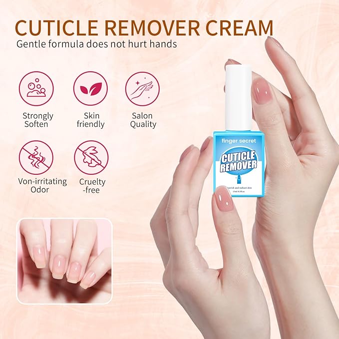 Cuticle Remover Liquid, Professional Nail Care Solution Cuticle Remover Set Nail Care Cuticle Remover Cream Cuticle Removing Fluids Cuticle Care