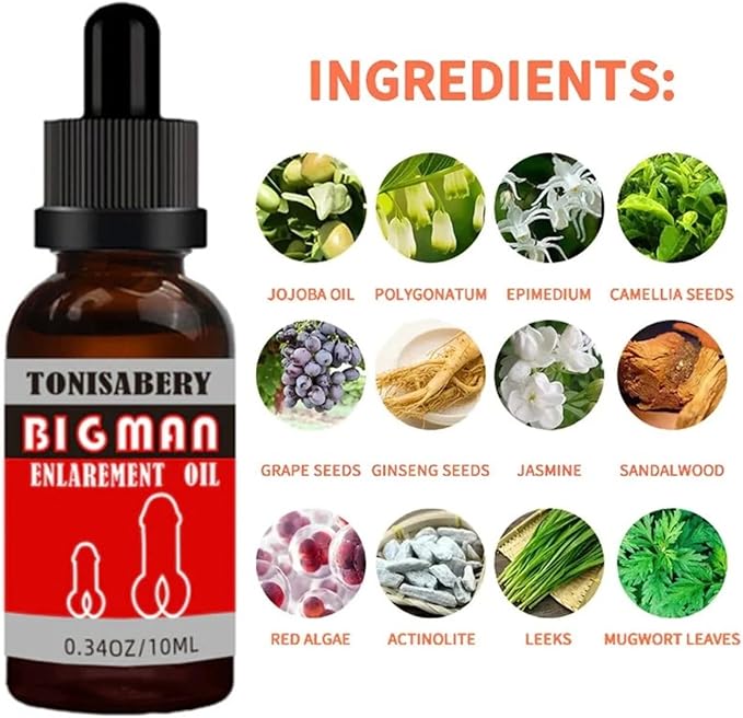 Massage Oil Enlargement Oil Increase Enlarge Gel Thicker Longer Stronger Large Size Enlarger Cream BLSEX for Men (F231-Bigman)