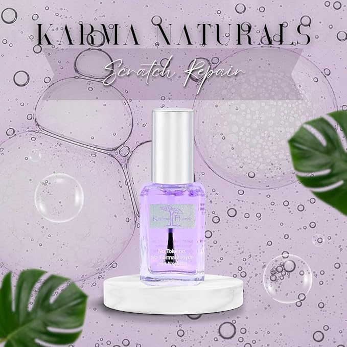 karma organic Natural Nail Polish, Vegan, and Cruelty-Free, No Toluene, No Formaldehyde, No DBP, and Free of TPHP, Scratch Repair