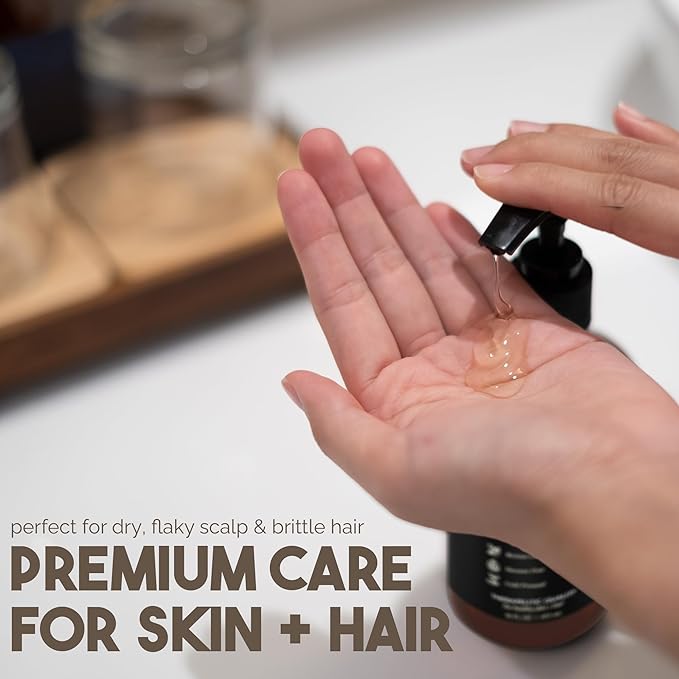 BALM OF GILEAD Organic Castor Oil for Skin Hydration - Therapeutic Cold Pressed, USDA Certified 100% Pure, Glass Bottle - 16 oz Unrefined, Hexane Free, Castor Oil for Hair & Eyelashes Growth