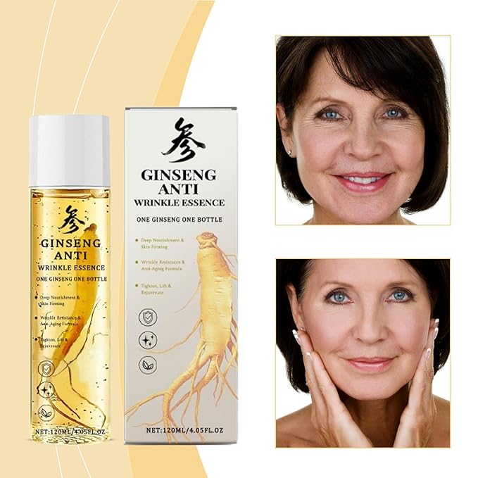 Ginseng Essence Anti Wrinkle Essence, Ginseng Anti-Wrinkle Original Serum Oil, Anti-Aging Hydrating Essence Wate, Ginseng Toner for Firming & Smoothing Skin (1)