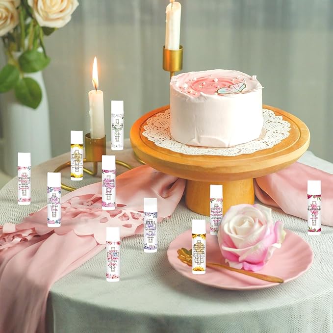 50 Pack Christian Lip Balm Bulk, Religious Bible Lip Care, Moisturizing and Nourishing Lip Balm for Christian Gifts and Party Favors for Guests