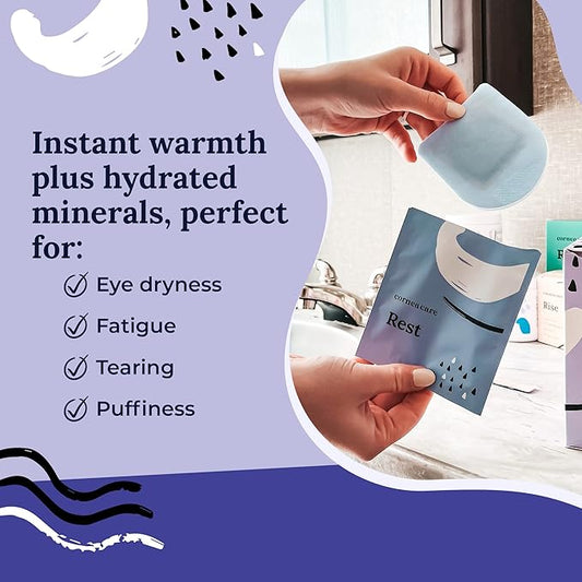 The Eyelid Hygiene Foundation | Self Heating Warm Compress for Eyes | Eye Wipes for Dry Eyes | Eye Compress for Puffy Eyes | Eye Mask for Fast Relief of Dry Eyes | Eyelid Wash Pads | Travel Friendly