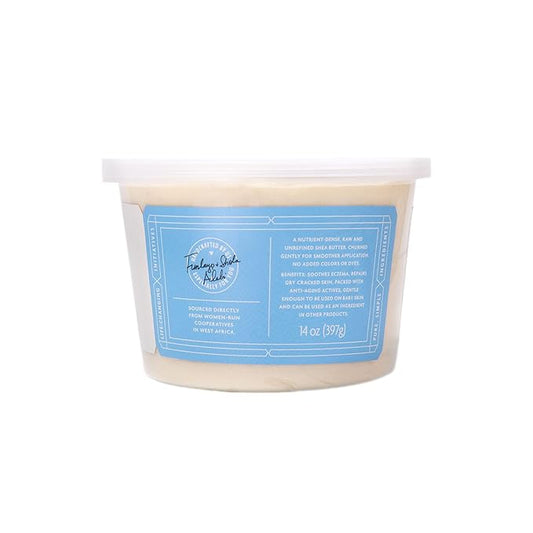 Shea Radiance P.U.R.E Raw Shea Butter | 100% Natural & Unrefined Body Butter | Soothes, Softens, & Increases Collagen | Long Lasting Moisture | Moisturizer for Sensitive Skin | Unscented (14 oz)