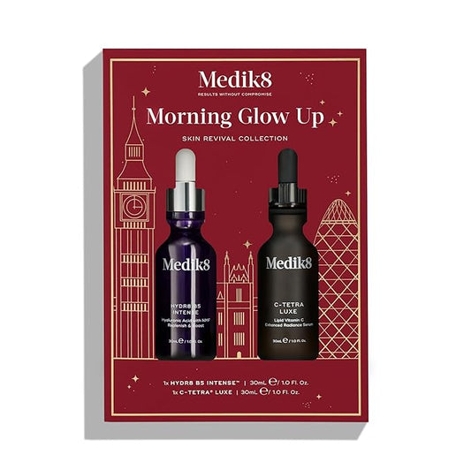 Medik8 Morning Duo - Hydr8 B5 Intense, C-Tetra Luxe - Daily Vitamin C Serum - Intensive Hydration Hyaluronic Acid Serum - 2 pc