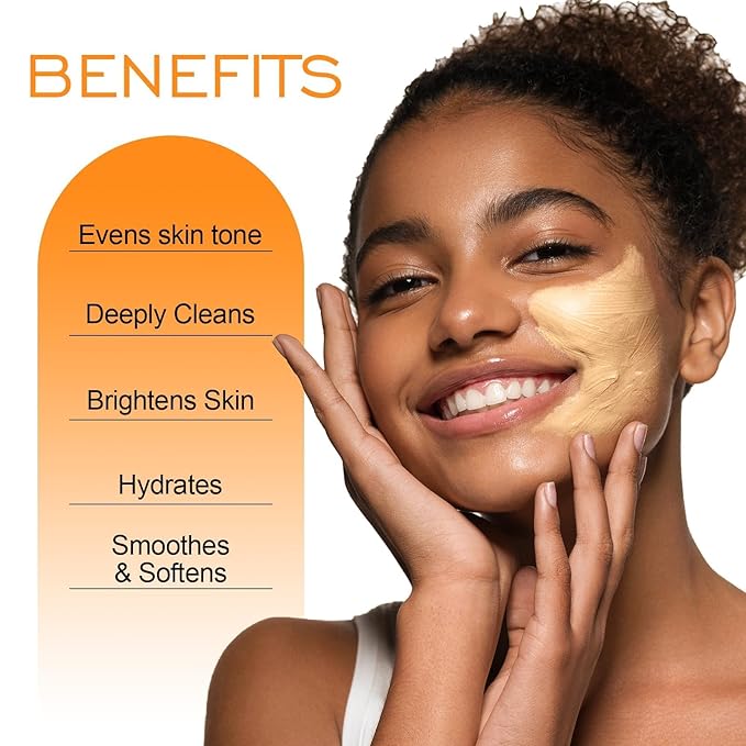 ZealSea Vitamin C American Kaolin Clay Mask with Turmeric, Pro Ultra-Fine Creamy Texture, Deep Pore Cleansing Even Skin Tone Brighten Control Oil Detoxify, 30% Aloe, Jojoba Oil, Shea Butter & Squalane