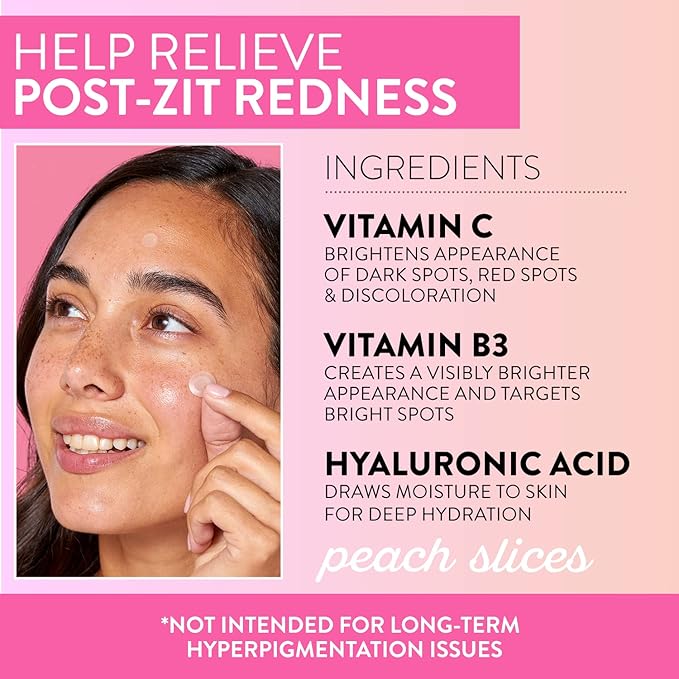 Peach Slices Dark Spot MicroDarts | For Dark Spots, Post-Blemish Redness | Self-Dissolving | Niacinamide, Vitamin C, Hyaluronic Acid, and Cica | Vegan | Cruelty Free | 9 Patches