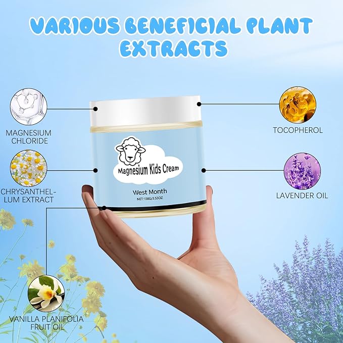 Junior's Bedtime Lotion, Magnesium Lotion for Kids, juniors Bedtime Lotion Kids, juniors Magnesium Bedtime Lotion, Sheep Junior's Bedtime Lotion, Magnesium Cream, Sensitive Skin Support (2PCS)