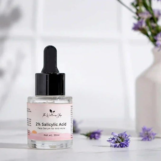 The Wellness Shop - 2% Salicylic Acid Serum For Acne, Blackheads, and open Pores | Reduces - Excess Oil | Exfoliant for all skin types | Women & Men | 20ml / 0.67 fl oz