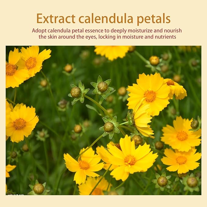 BLUE LOVE 80PCS Calendula Under Eye Patches - Rejuvenating Eye Mask for Reducing Puffiness, Dark Circles, and Wrinkles - Hydrating Treatment for Tired Eyes