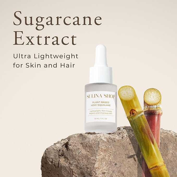 Pure Hemi Squalane Oil for Face, Body, and Hair, Plant-Based Hydrating Face Oil Moisturizer, Sugarcane Extract, Improves and Repairs Skin, Reduces Fine Lines, Non-Greasy, For All Skin Types - 1 fl oz
