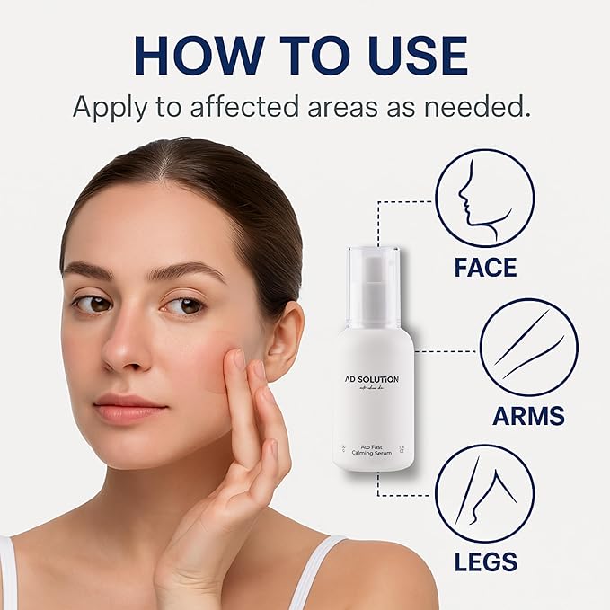 Ato Fast Calming Serum Mother’s Day Gift for Sensitive & Eczema-Prone Skin Instant Relief from Itch, Redness & Flare-Ups Powered by Cica & Panthenol 1.69 Fl Oz