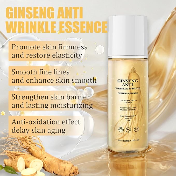 Natural Ginseng Anti-Aging Hydrating Essence Water – 2PCS Face Serum for Women Anti Aging - Ginseng Extract to Deep Moisture & Wrinkle -Pore Minimizer for Face - Anti Aging Serum for All Skin Types