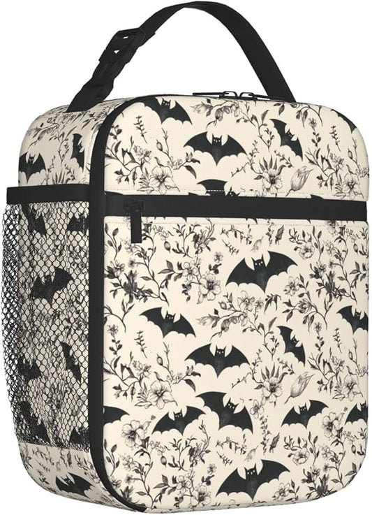 Bat Lunch Bag Insulated Reusable Lunch Box Thermal Cooler Tote For Men Women Work Travel Picnic Hiking