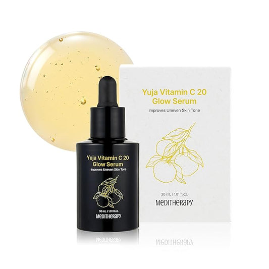Yuja Vitamin C 20 Glow Serum - Korean Vitamin C Serum for Face with Yuja Oil - Dark Spot Correcting Glow Serum for Radiance, Enhancing Skin Clarity, and Improving Skin Tone and Elasticity -1.01 fl.oz