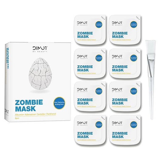 2025 New Zombie Facial Mask, Zombie Mask Facial, Hydrating Skincare Face Mask, Pore Tightening & Lifting Deep Cleansing Clay Mud Mask(1 Box 8Pcs)