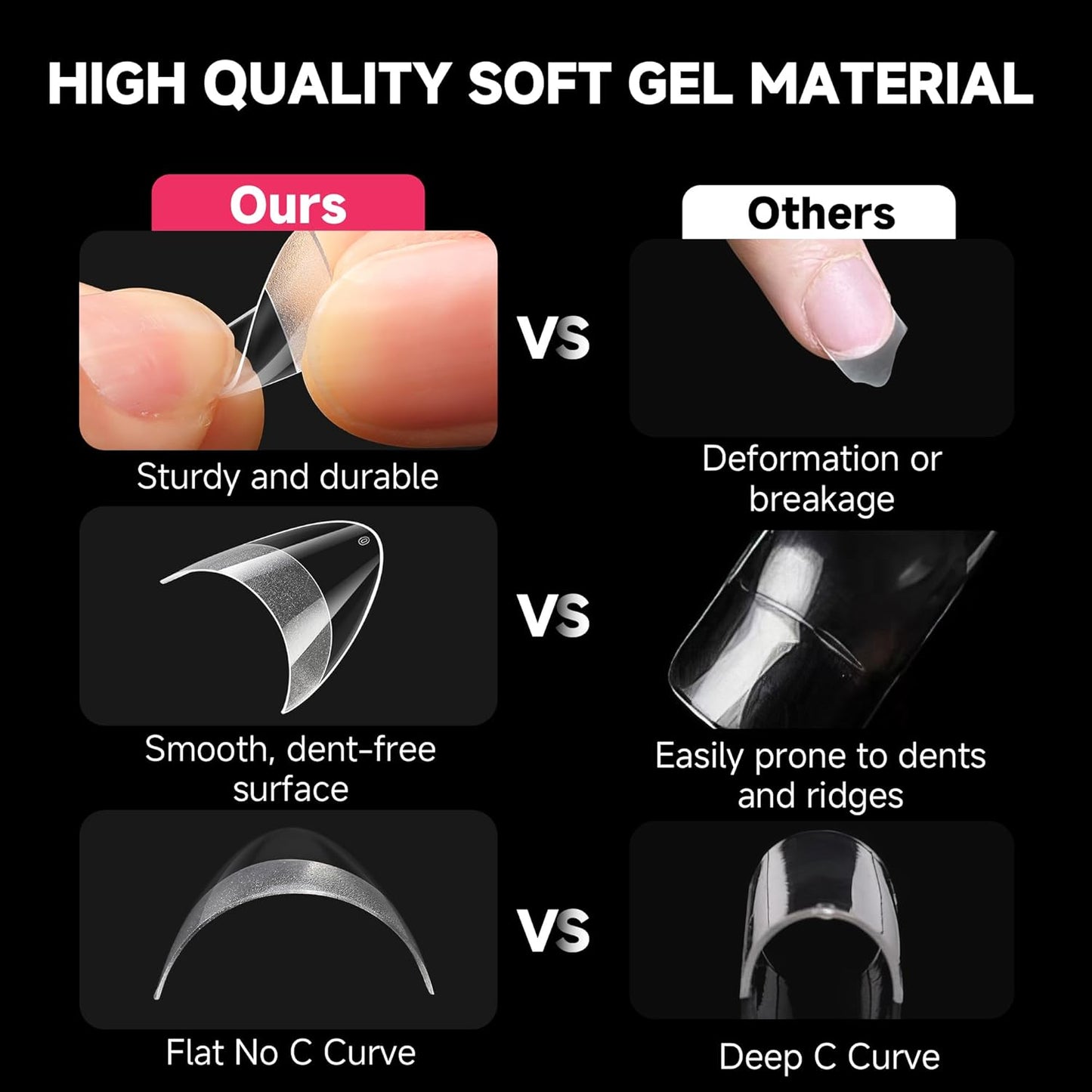 UNA GELLA Short Almond Gel Nail Tips: Half Cover 504PCS Extra Short Fake Nail Tips Almond Shape 12sizes Pre Etched Salon Quality Soft Acrylic Press On Nails for Home Nails Extension