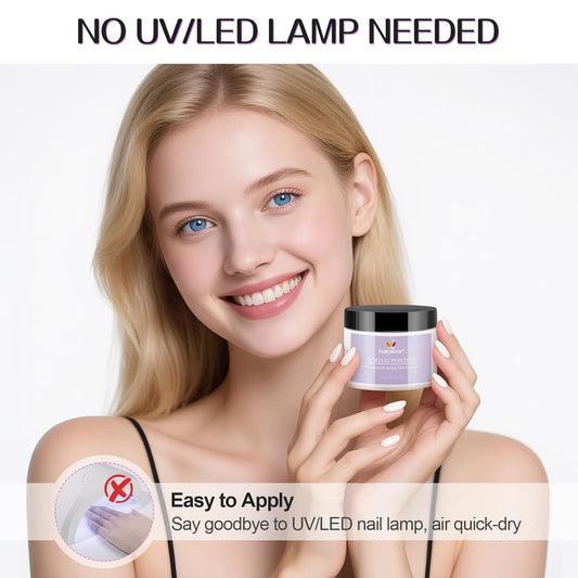 TOROKOM White Acrylic Powder, 120g/4.23oz Acrylic Nail Powder Large Capacity Acrylic Dip Powder for Nails Self-Leveling Acrylic Extension Powders, 3D Nail Carving, Long-Lasting, No Nails Lamp Required