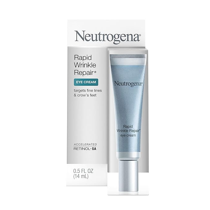 Neutrogena Rapid Wrinkle Repair Retinol Facial Moisturizer with SPF 30 Sunscreen, 1 fl. oz, & Rapid Wrinkle Repair Retinol Under-Eye Cream, 0.5 oz