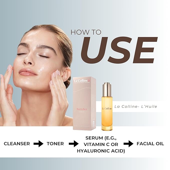 NativAge L’Huile Facial Oil - Squalane & Argan Oil for Gua Sha, Dermaplaning, and Hydration, Swiss-Made for All Skin Types, Non-Comedogenic