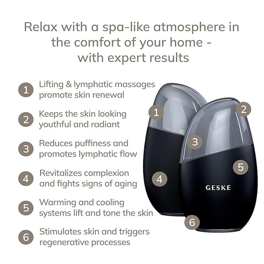 SmartAppGuided™ Cool & Warm Eye & Face Massager | 7 in 1 | Multi Massager | Face & Neck | Battery-free Cooling & Warming | Firms, Relaxes & De-Puffs Skin | Eye-Nose Area Targeted Design