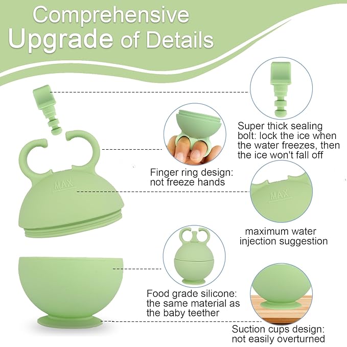 2 Pack Ice Roller for Face, Ice Face Roller for Eye Neck Body, Ice Cube Roller Massager Gua Sha Tool, Eliminates Puffiness, Reusable Facial Ice Mold, De-Puff Eye Bags, Beauty Care (Pink and Green)