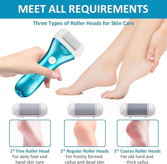 Electric Foot Callus Remover, Rechargeable Electronic Foot File Pedicure Kits, Electric Callus Remover for Feet, Foot Scrubber Dead Skin Remover, Professional Foot Care for Dead Skin Ideal Gift