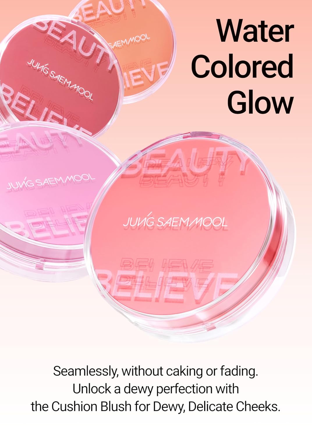 JUNGSAEMMOOL Artist Cushion Blush (Blooming Pansy) | Easy to Blend, Lightweight, Hydrating Korean Makeup Cushion Blush for Dewy & Glowing Cheeks