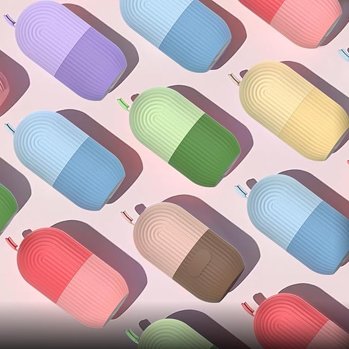 GeeRic Ice Face Roller, Silicone Ice Facial Rollers, Cube Face Contour for Eyes Neck, Beauty Facial Massage Roller Remove Dark Circle Pore Shrink Face Roller Skin Care Tools (Yellow)