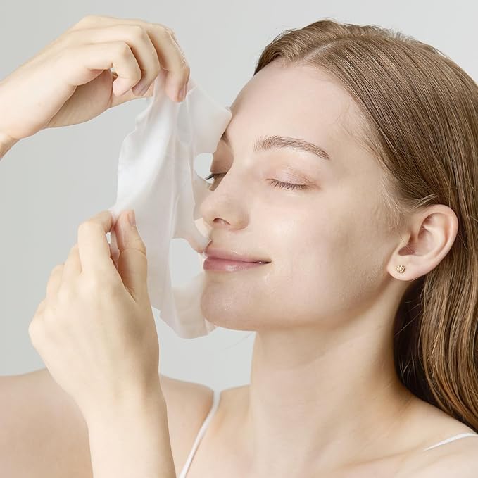 107 SQUALANE CUDDLE Sheet Mask, Pack of 5 Sheets, Squalane & Niacinamide, Hydrating & Rejuvenating Facial Treatment, Korean Skincare, 30g (1.06oz) per Sheet