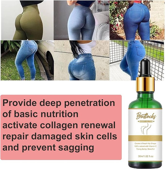 2PCs Hiplift Buttocks Essential Oil, Butt Firming Enhancement Essential Oil for Women, Natural Herbal Hip Lift Up Massage Oil, Hip Butt Firm Essence, Butt Cellulite Removal